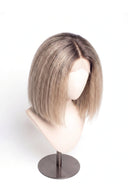 Yaki Straight Bob Glueless Human Hair Wig in Shade T8/60 Ash Bronde, Ash Brown to Ash Beige Blonde Balayage, by Kora Strand