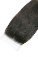 Yaki Straight Closure in Virgin Human Hair with Transparent or Sheer HD Lace by Kora Strand