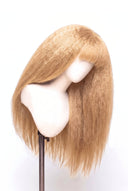Yaki Straight Fringe Glueless Human Hair Wig in Shade 22 Golden Oat, Vanilla Golden Beige Blonde, by Kora Strand