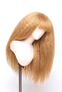 Yaki Straight Fringe Glueless Human Hair Wig in Shade 27 Miel Doré, Honey Golden Blonde, by Kora Strand