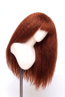 Yaki Straight Fringe Glueless Human Hair Wig in Shade 350 Copper Sol, Ginger Copper Red, by Kora Strand