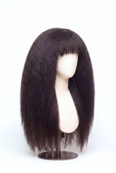 Yaki Straight Fringe Glueless Human Hair Wig, Product View 4 by Kora Strand