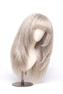 Yaki Straight Fringe Layered Glueless Human Hair Wig in Shade 1001 Winter Pearl, Icy Platinum Blonde, by Kora Strand