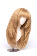 Yaki Straight Fringe Layered Glueless Human Hair Wig in Shade 22 Golden Oat, Vanilla Golden Beige Blonde, by Kora Strand