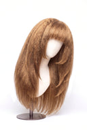 Yaki Straight Fringe Layered Glueless Human Hair Wig in Shade 27 Miel Doré, Honey Golden Blonde, by Kora Strand