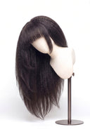 Yaki Straight Fringe Layered Glueless Human Hair Wig, Product View 4 by Kora Strand