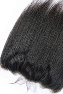 Yaki Straight Frontal in Virgin Human Hair with Transparent or Sheer HD Lace by Kora Strand