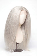 Yaki Straight Glueless Human Hair Wig in Shade 1001 Winter Pearl, Icy Platinum Blonde, by Kora Strand