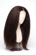 Yaki Straight Glueless Human Hair Wig in Shade 2 Midnight Espresso, Darkest Brown, by Kora Strand