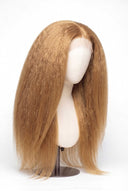 Yaki Straight Glueless Human Hair Wig in Shade 27 Miel Doré, Honey Golden Blonde, by Kora Strand