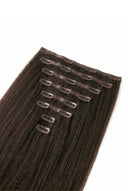 Ultra-Flat Seamless Invisible Clip-In Wefts Detail on the Yaki Straight Invisible Clip-In Extensions by Kora Strand