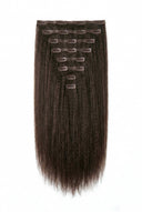 Yaki Straight Invisible Clip-In Extensions in Virgin Human Hair with Ultra-Flat Seamless Invisible Clip-In Wefts by Kora Strand