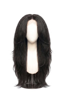 Yaki Straight Layered Glueless Human Hair Wig in Shade 1B Noire Naturel, Natural Black, by Kora Strand