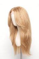 Yaki Straight Layered Glueless Human Hair Wig in Shade 22 Golden Oat, Vanilla Golden Beige Blonde, by Kora Strand