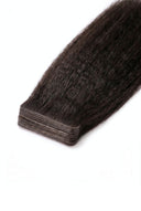 Yaki Straight Seamless Tape Extensions in Virgin Human Hair with Thin Flexible Seamless Tape Tabs by Kora Strand