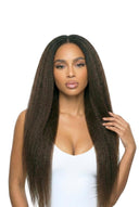 Einteiliges Ultra-flaches Weft-Volumisierungs-Detail an der Yaki Straight nahtlosen Volumenhaarverlängerung von Kora Strand