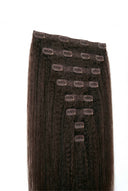 Double-Drawn Double-Wefted Multi-Weft Clip-In Set Detail on the Yaki Straight Signature Clip-In Extensions by Kora Strand