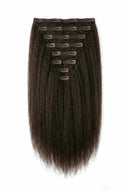 Yaki Straight Signature Clip-In Extensions in Virgin Human Hair with Double-Drawn Double-Wefted Multi-Weft Clip-In Set by Kora Strand