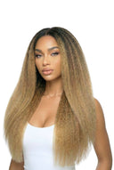 Yaki Straight StrandBond Nano-Tip Extensions – Zeigt die Haartextur und Länge von Kora Strand