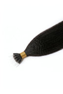 Yaki Straight StrandBond Nano-Tip Extensions in Virgin Human Hair for Bead-Based Installation by Kora Strand